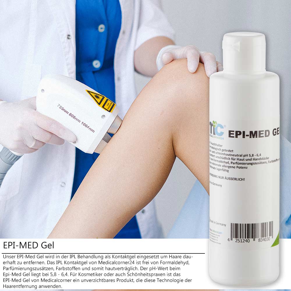 IPL Gel Epimed, IPL Kontaktgel für Laser-Haarentfernung, 60 x 250 ml