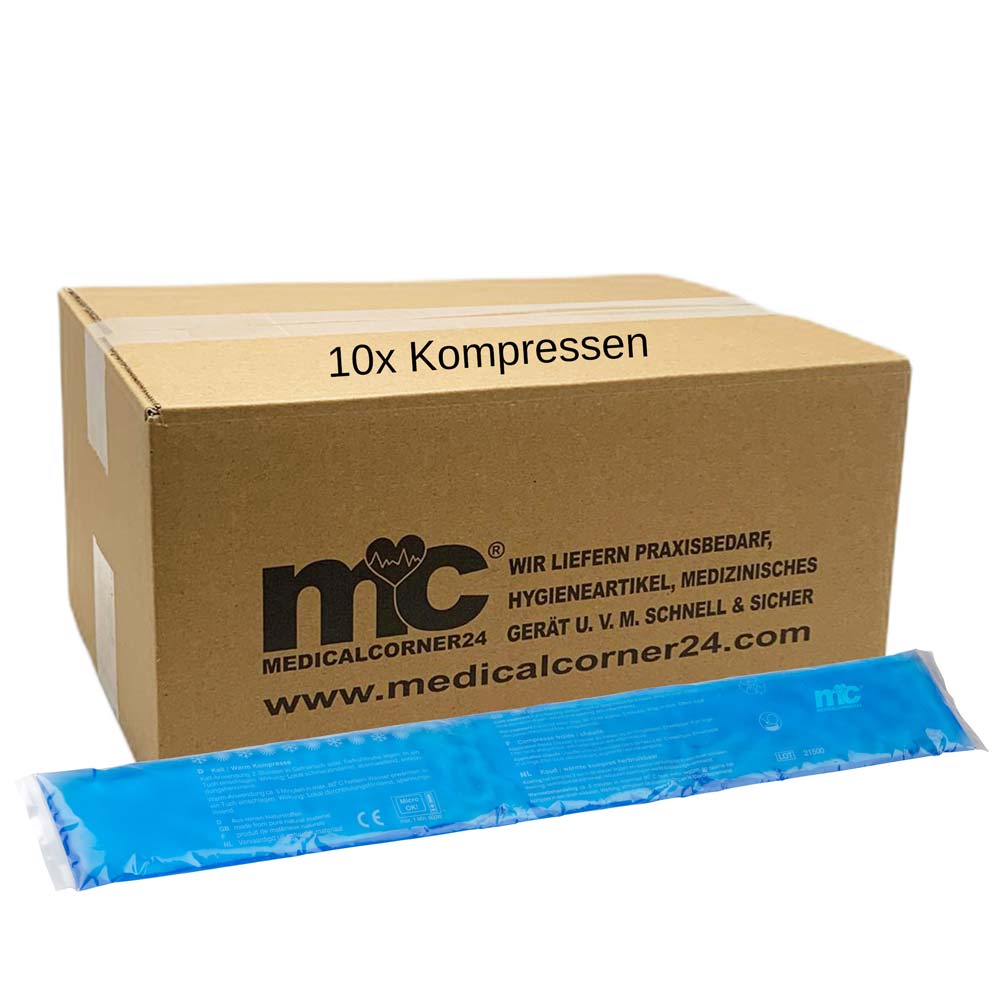 Kalt Warm Kompresse, Gel, Mikrowellen geeignet, 7,5x52 cm, 10 St.