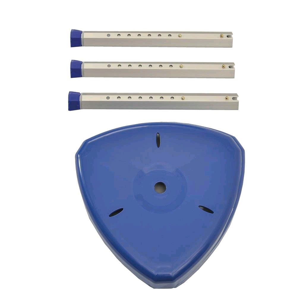 Careline AQUASAFE Eck Duschhocker, höhenverstellbar, 35x35cm, blau