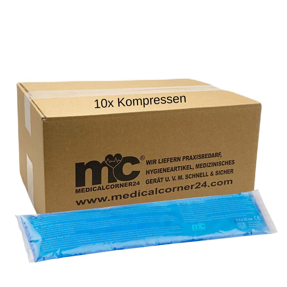 Kalt Warm Kompresse, Gel, Mikrowellen geeignet, 7,5x35 cm, 10 St.
