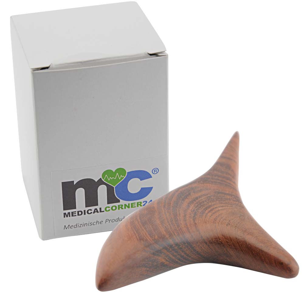 MC24 Massageholz Dreispitz Birdy, Hartholz, glatt, Triggerpunkt, 1St