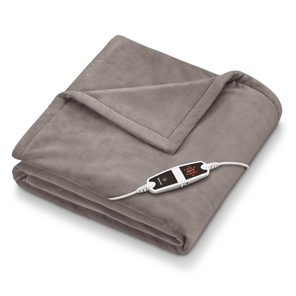 Heizdecke HD150 XXL, Kuscheldecke, Wärmedecke Waschbar, Beurer, Taupe