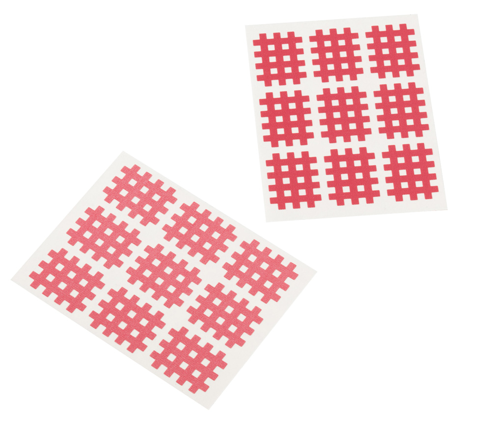 Cross Tape, Cross Patch, Gittertape, 2,7x2,1cm, 20 Bögen à 9 St, pink