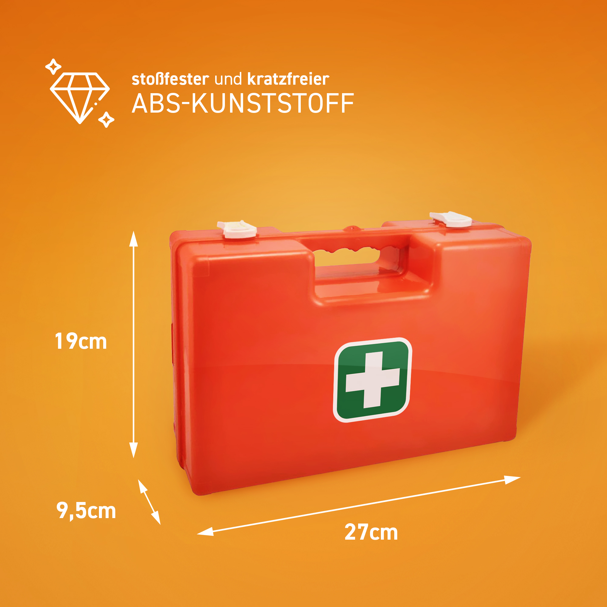 Gefüllter Erste Hilfe Koffer, Verbandskasten, DIN 13157 klein
