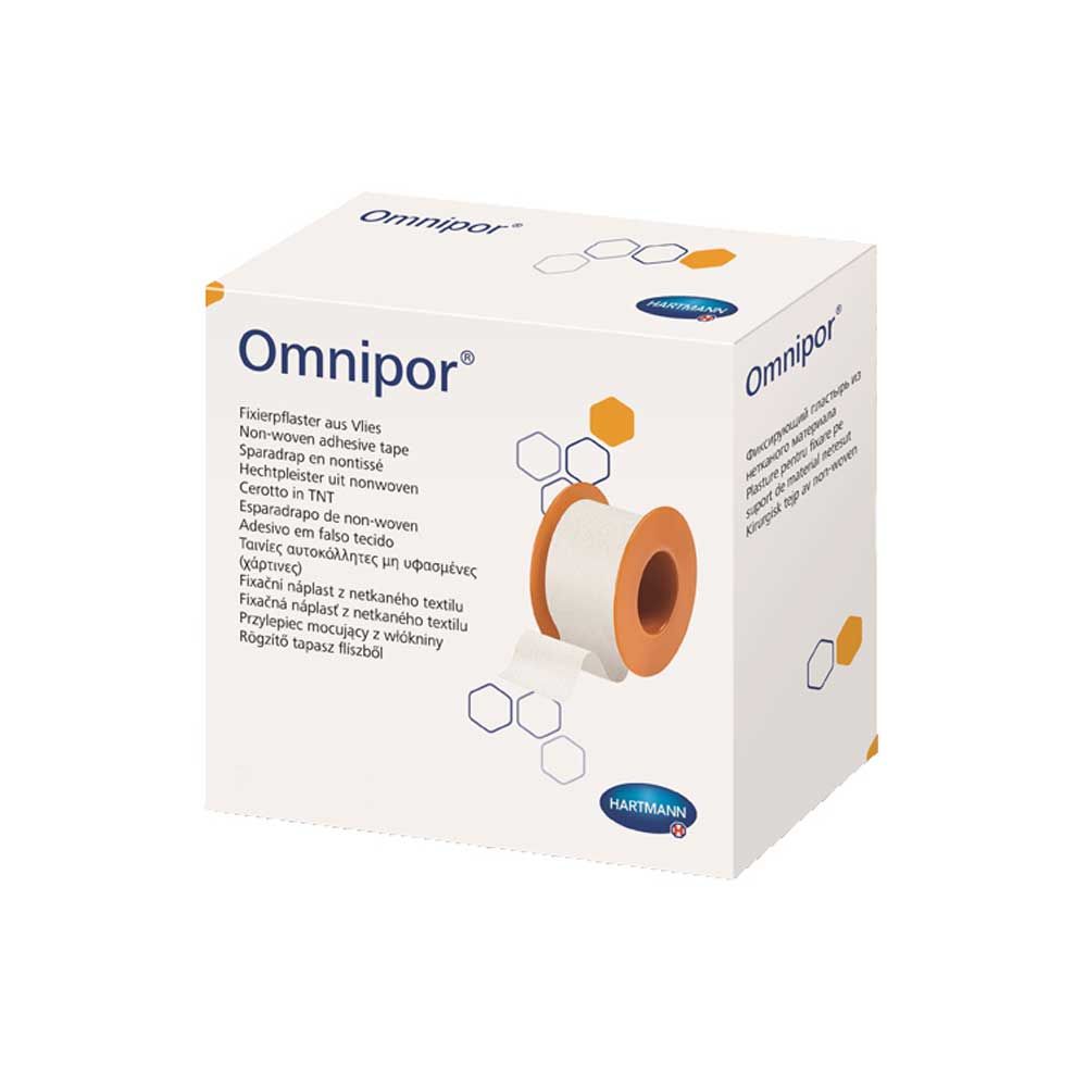 Hartmann Omnipor Fixierpflaster, Vlies, 5cm x 9,2m, 2 Rollen