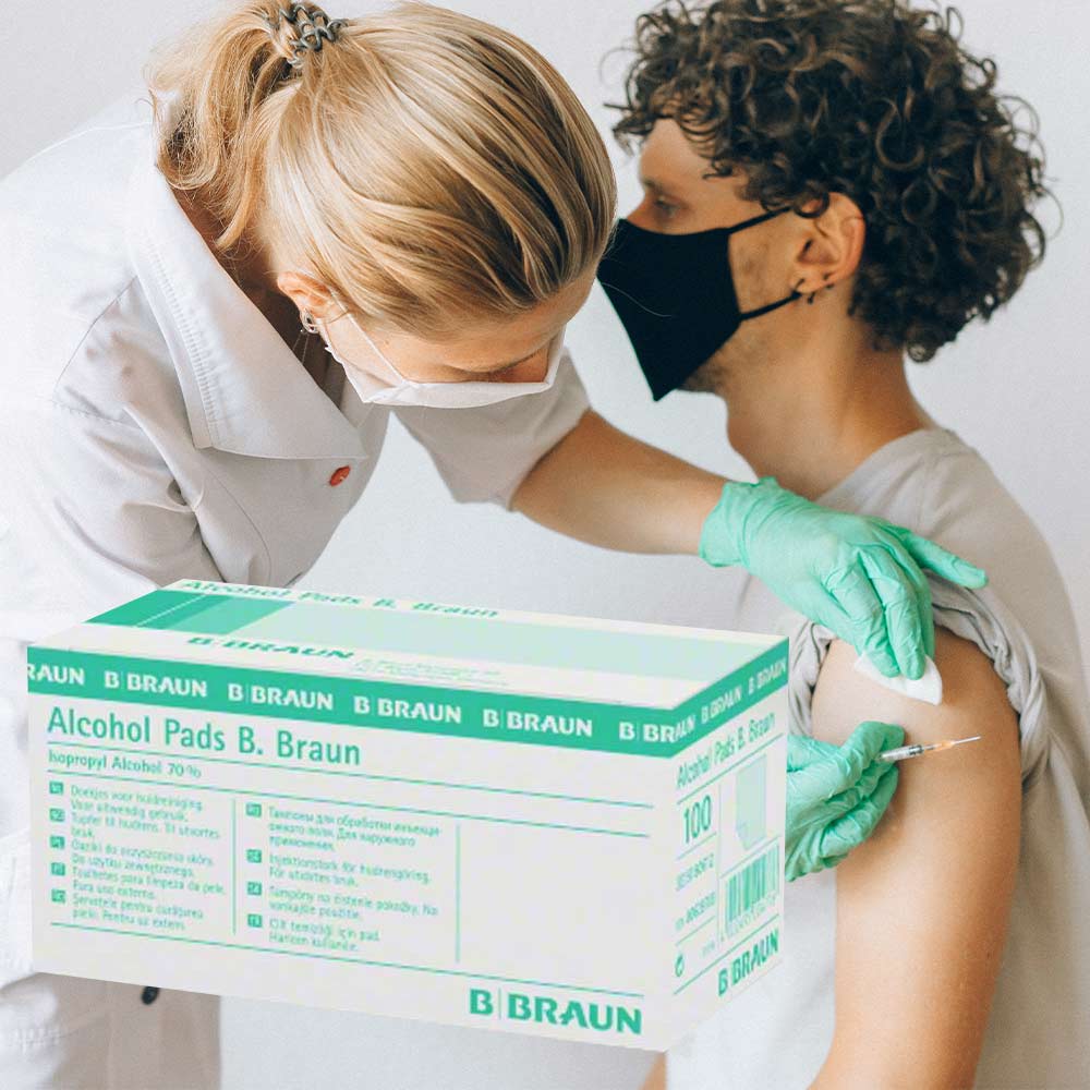 B.Braun getränkte Alkoholtupfer, 70% Isopropylalkohol, 32x67mm, 100St
