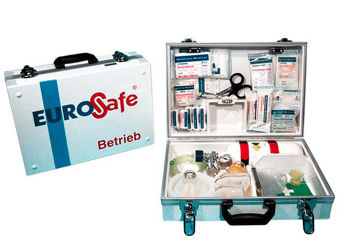 Notfallkoffer Ein stabiler Notfallkoffer aus Aluminium.