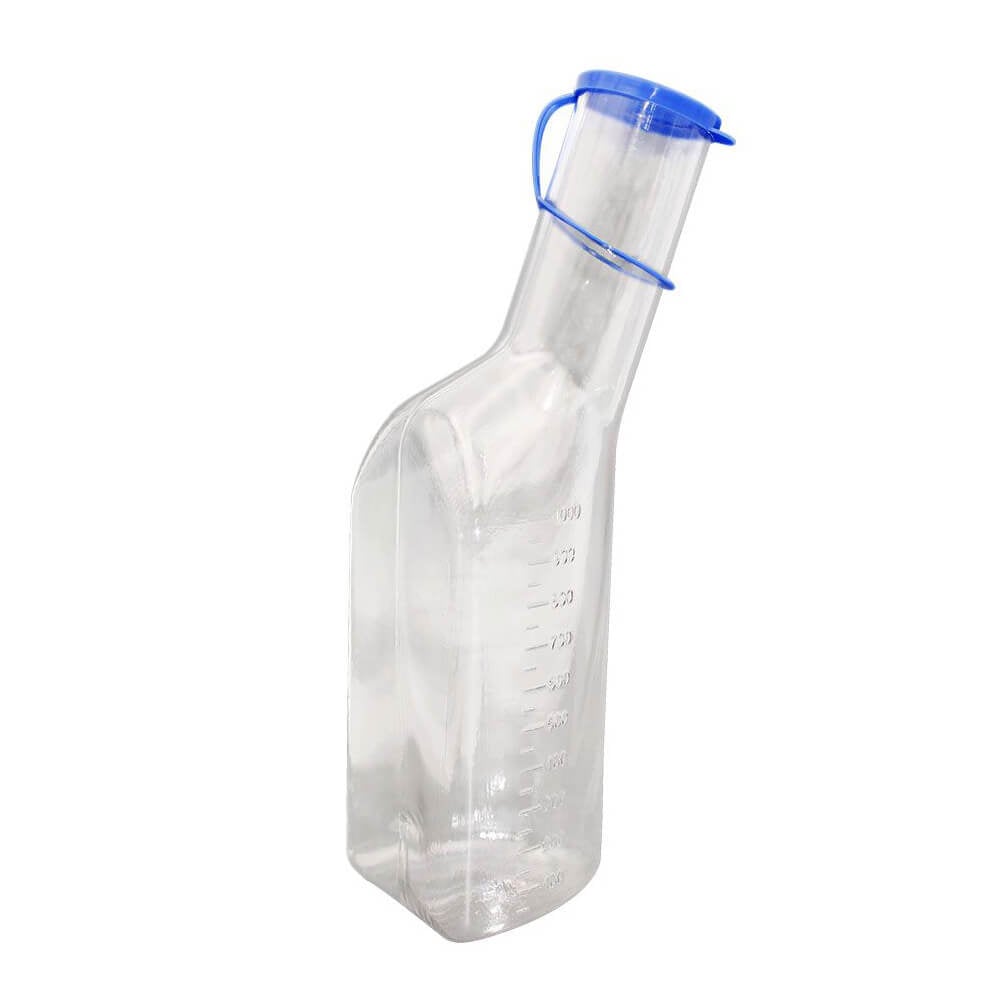 Ratiomed Urinflasche Männer, glasklar, autoklavierbar, Deckel, 1 Liter