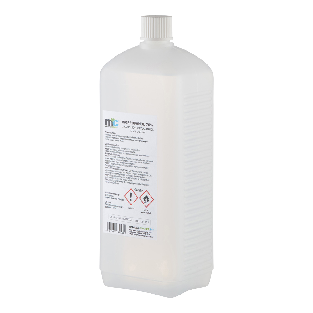 Isopropanol 70 %, Isopropylalkohol, Reinigung, 1.000 ml