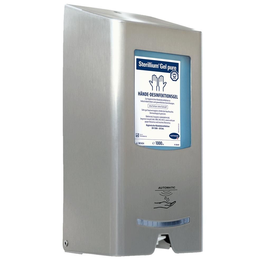 Edelstahl-Dosierspender CleanSafe extra touchless, 1 L Überkopfsystem