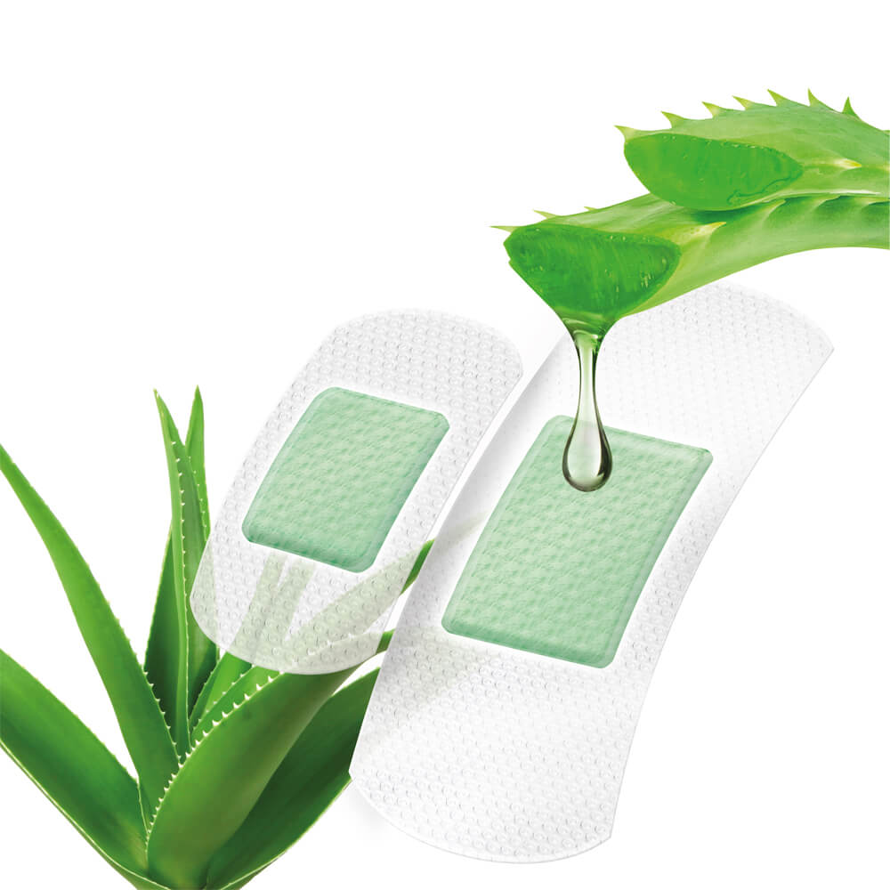 Pflasterstrips Aloe vera, weiss, von Lifemed®, 2 Größen, 10 Stück