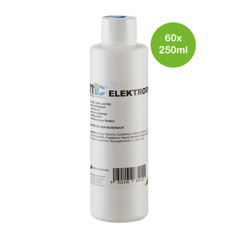 Elektrodengel für EKG, EMG und EEG, leitfähiges Gel, 60 x 250 ml