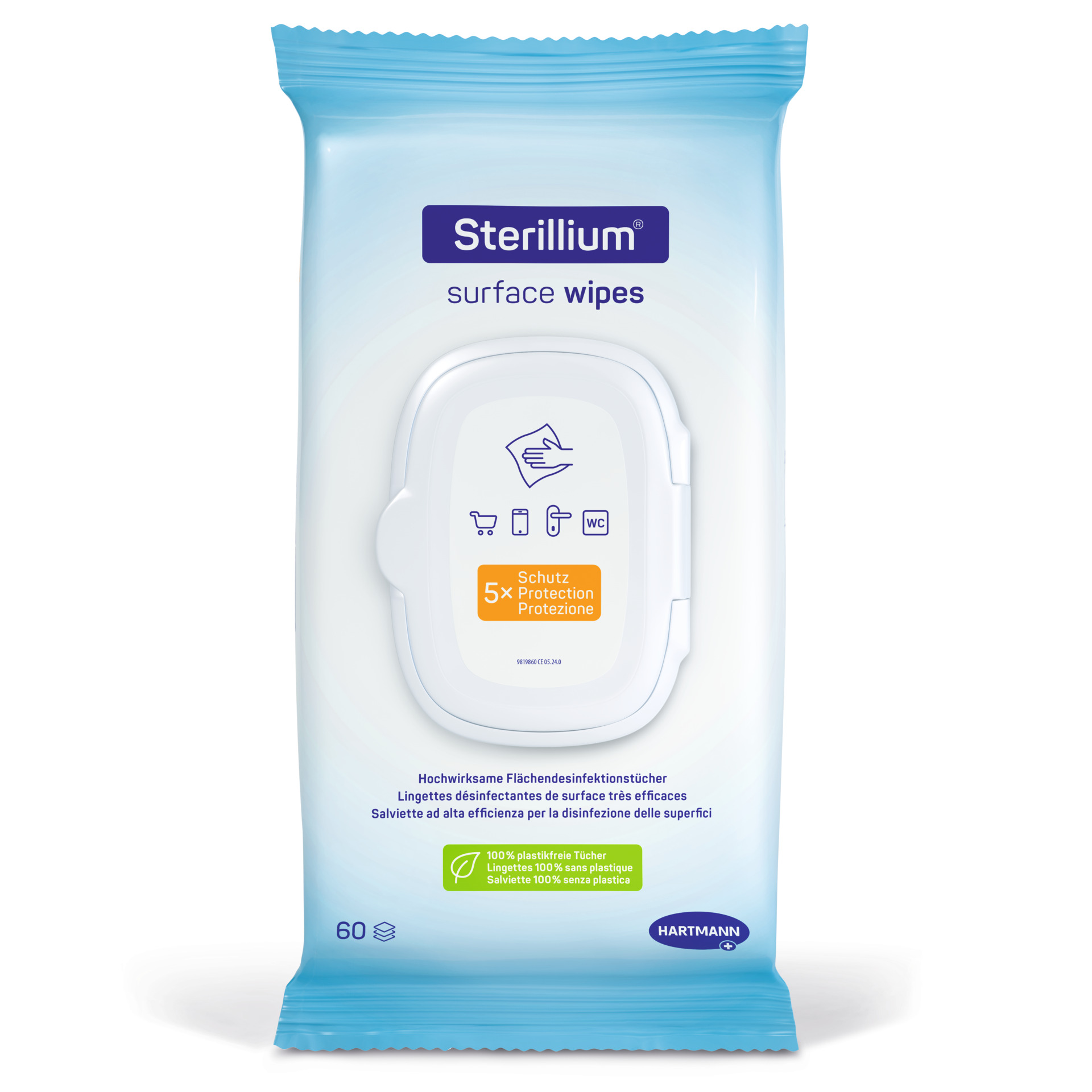 Bode Sterilium Surface Desinfektionstücher Fläche, 60 St.