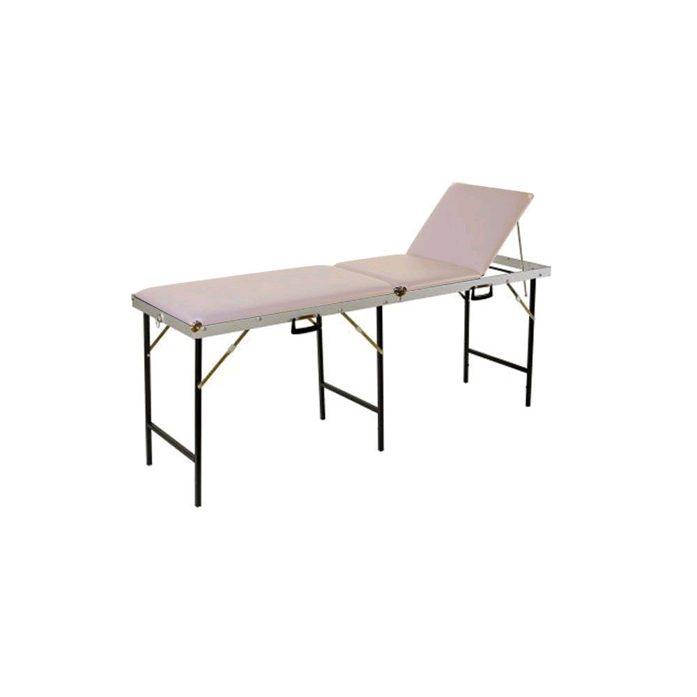 Mobile Behandlungsliege, Koffermassagebank 3-teilig, 70 cm, beige