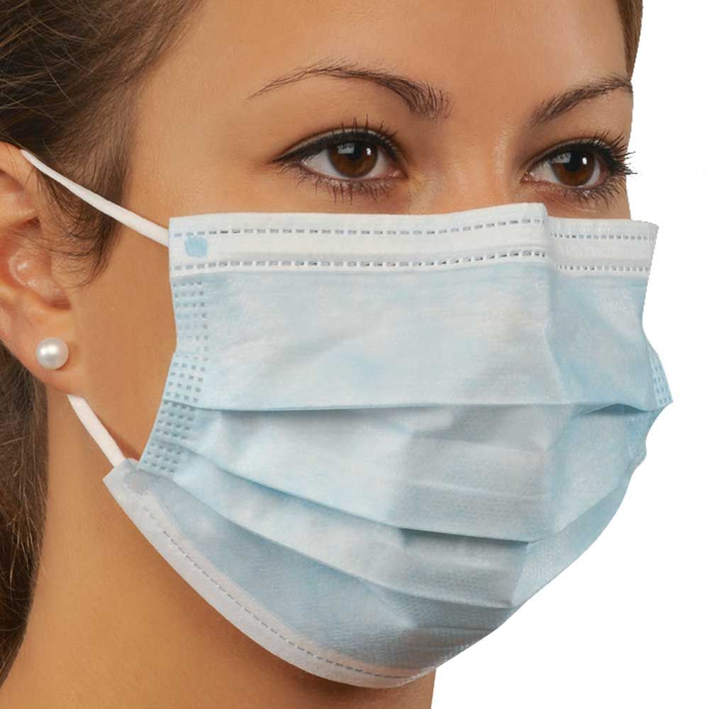 Holthaus Medical Mund- und Nasenmasken, weiß, 100 Stück