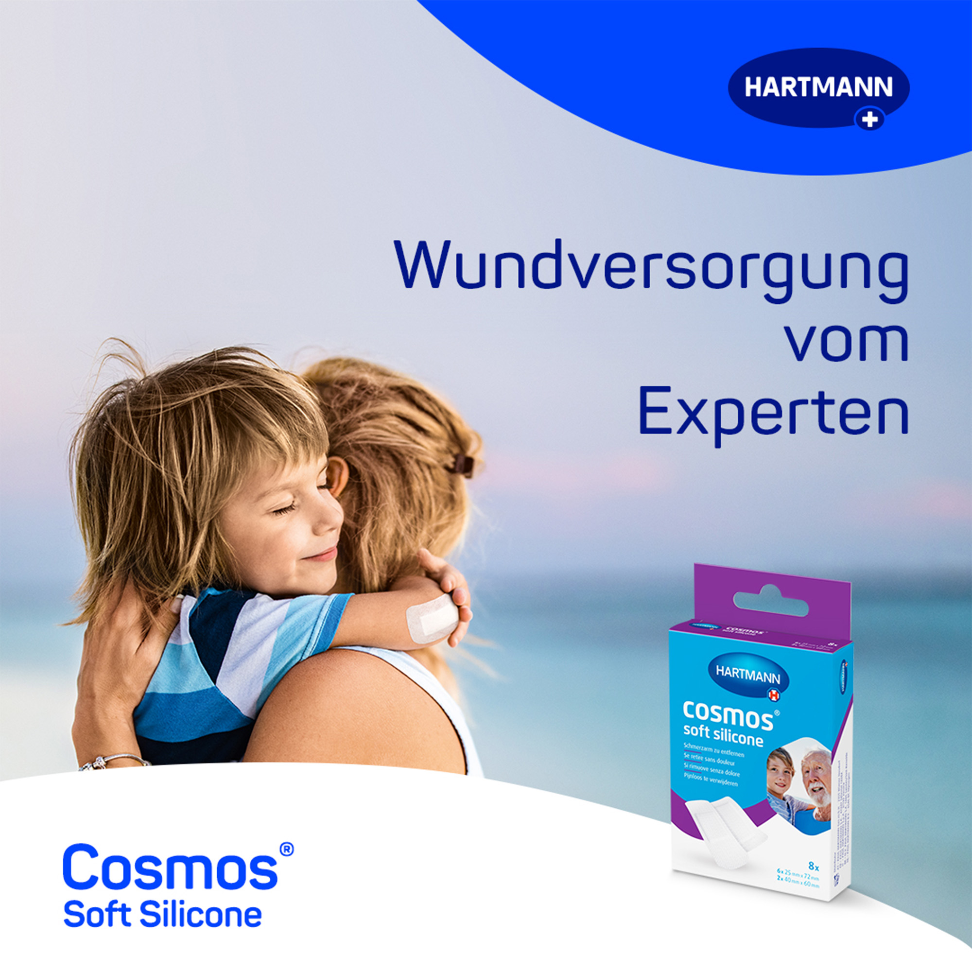 Hartmann Cosmos® soft silicone Pflasterstrips in 2 verschiedenen Größen