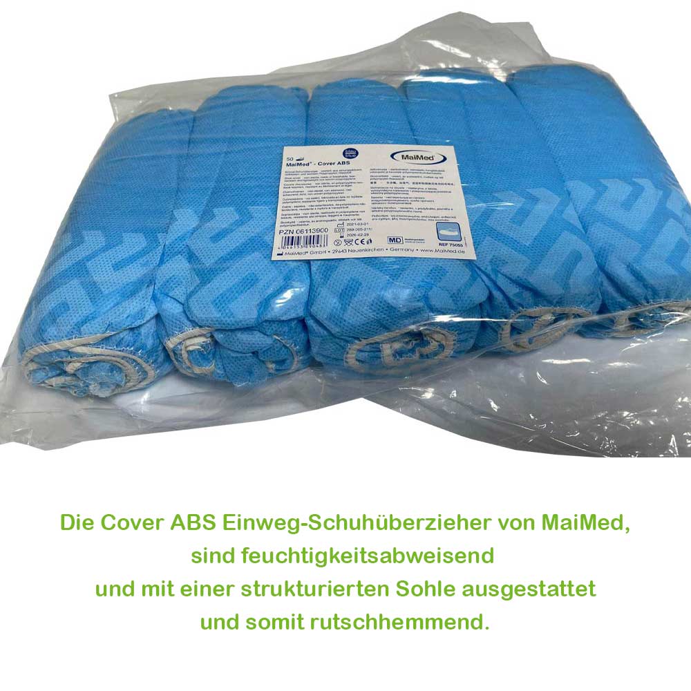 MaiMed® Cover ABS Einweg-Schuhüberzieher, rutschhemmend, blau, 50 St.