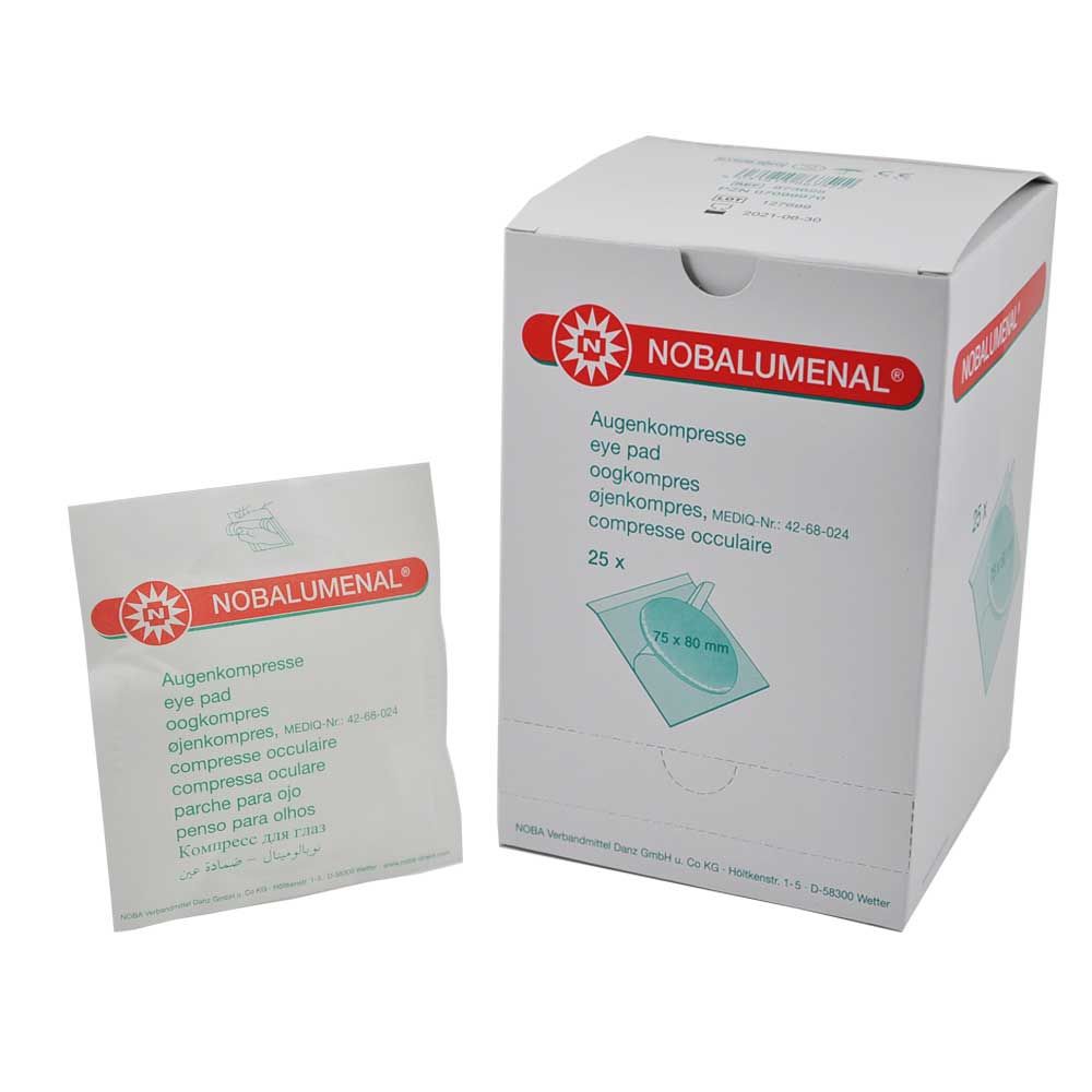 NOBALUMENAL® steril, Augenkompresse, Vliesstoff, 75x80mm, 25St