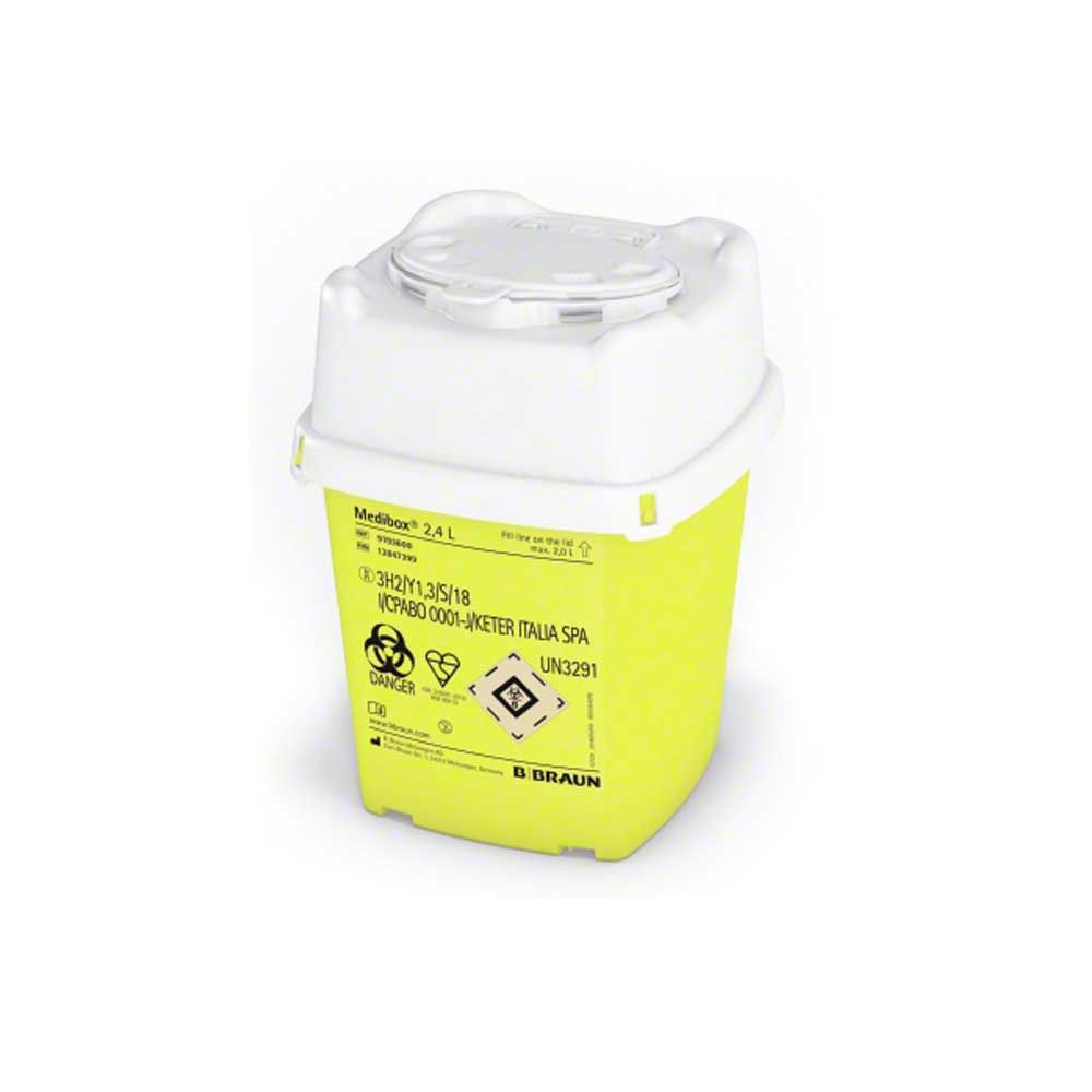 B.Braun Medibox® Entsorgungsbehälter, gelb/weiß, 2,4 L