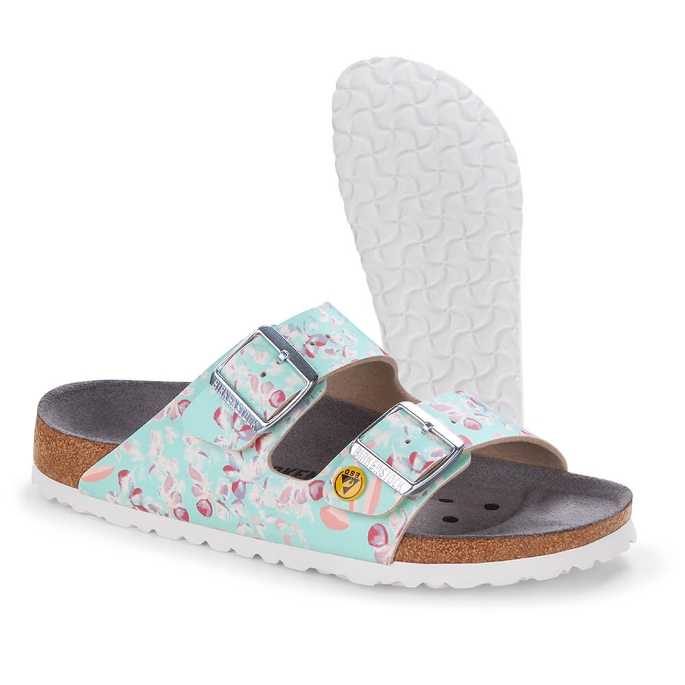 Arizona ESD Antistatisch, Birkenstock, Blumenwiese Minze, Schmal, 43