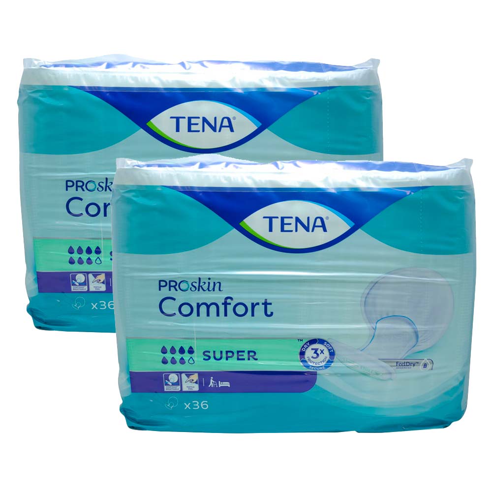 TENA COMFORT SUPER Einlage für mittlere Inkontinenz, 2x 36 Stück