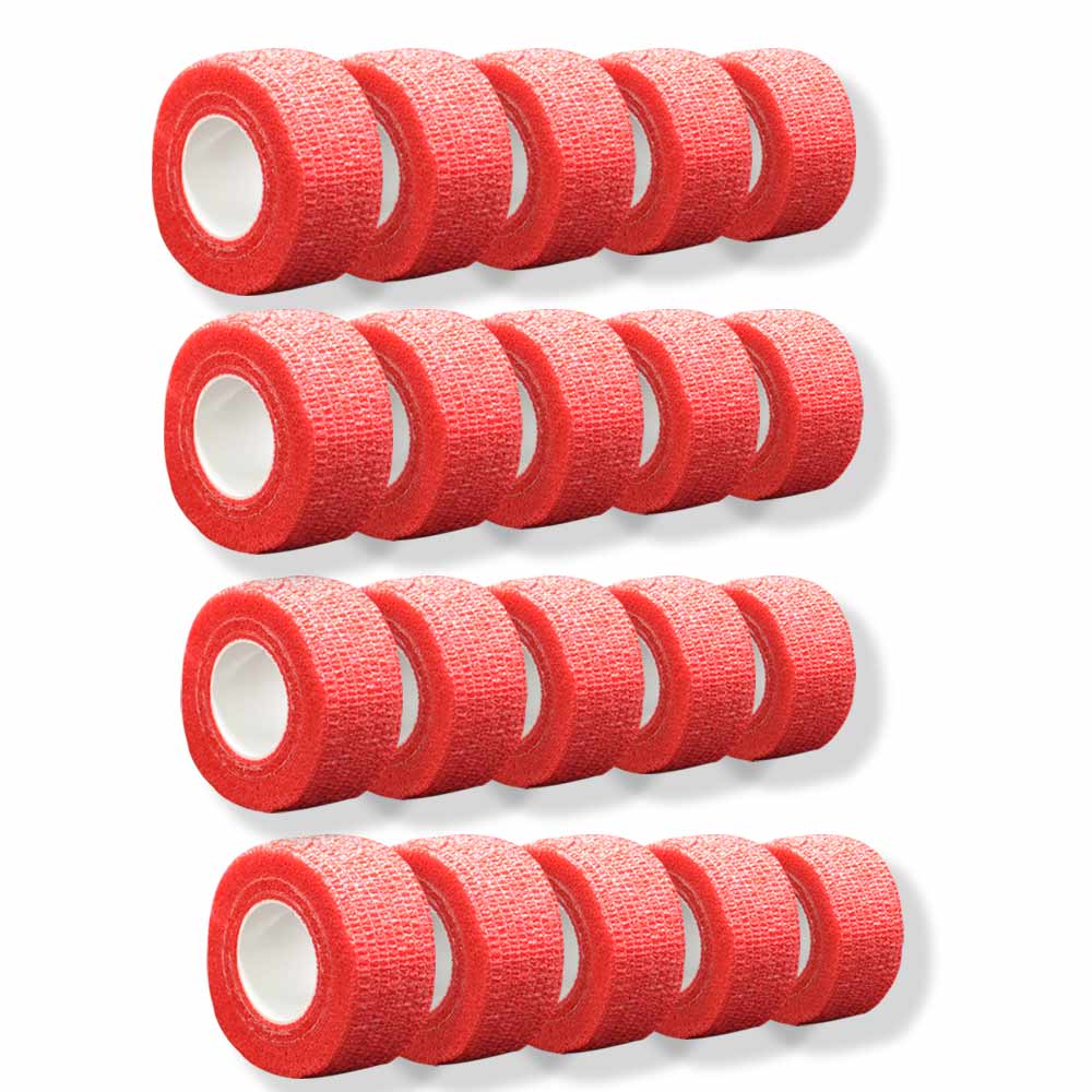 MC24® Fingertape color, kohäsiv, 2,5cmx4,5m, rot, 20St