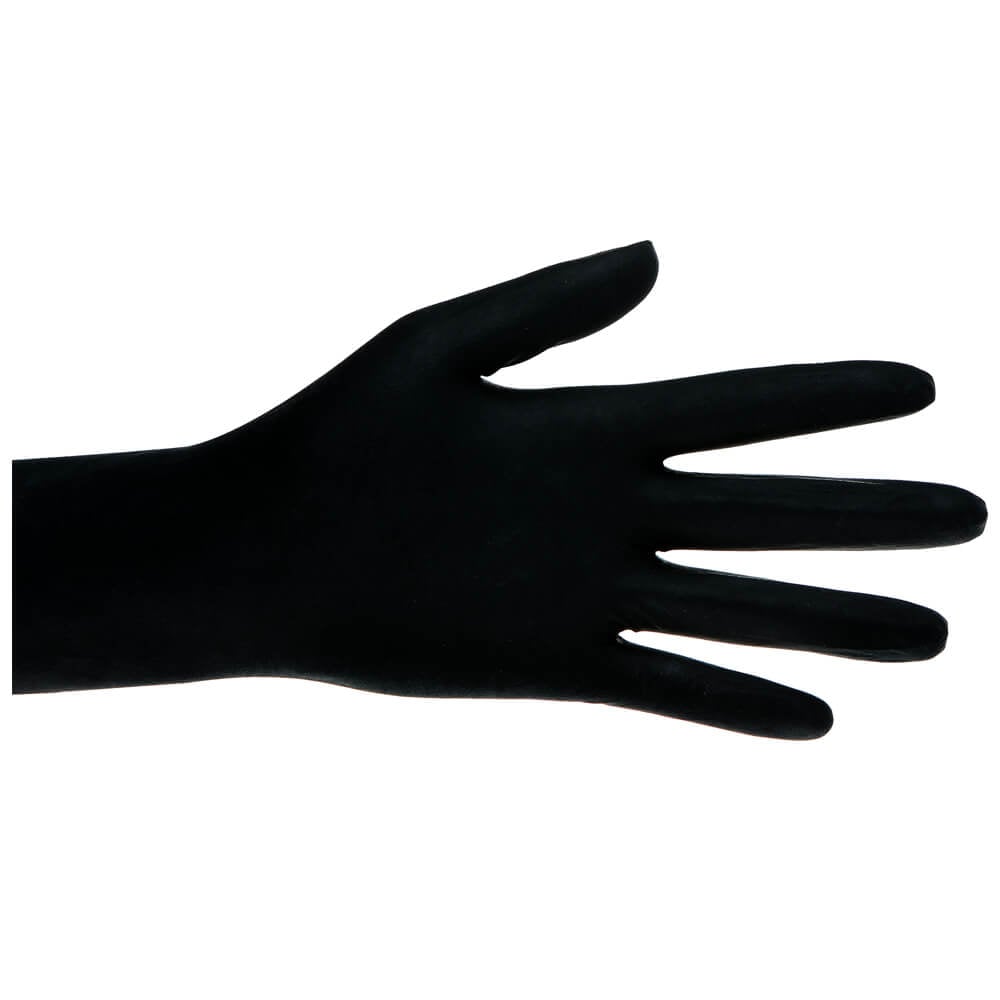 Black Ninja, Latex Einmalhandschuhe von Ampri, puderfrei, Gr. L