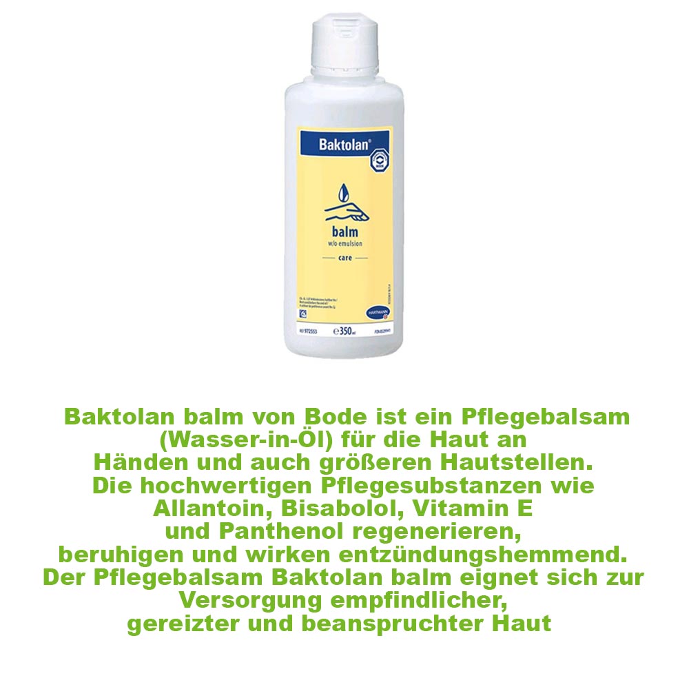 Baktolan balm, Pflegebalsam von Bode für beanspruchte Haut, 350 ml