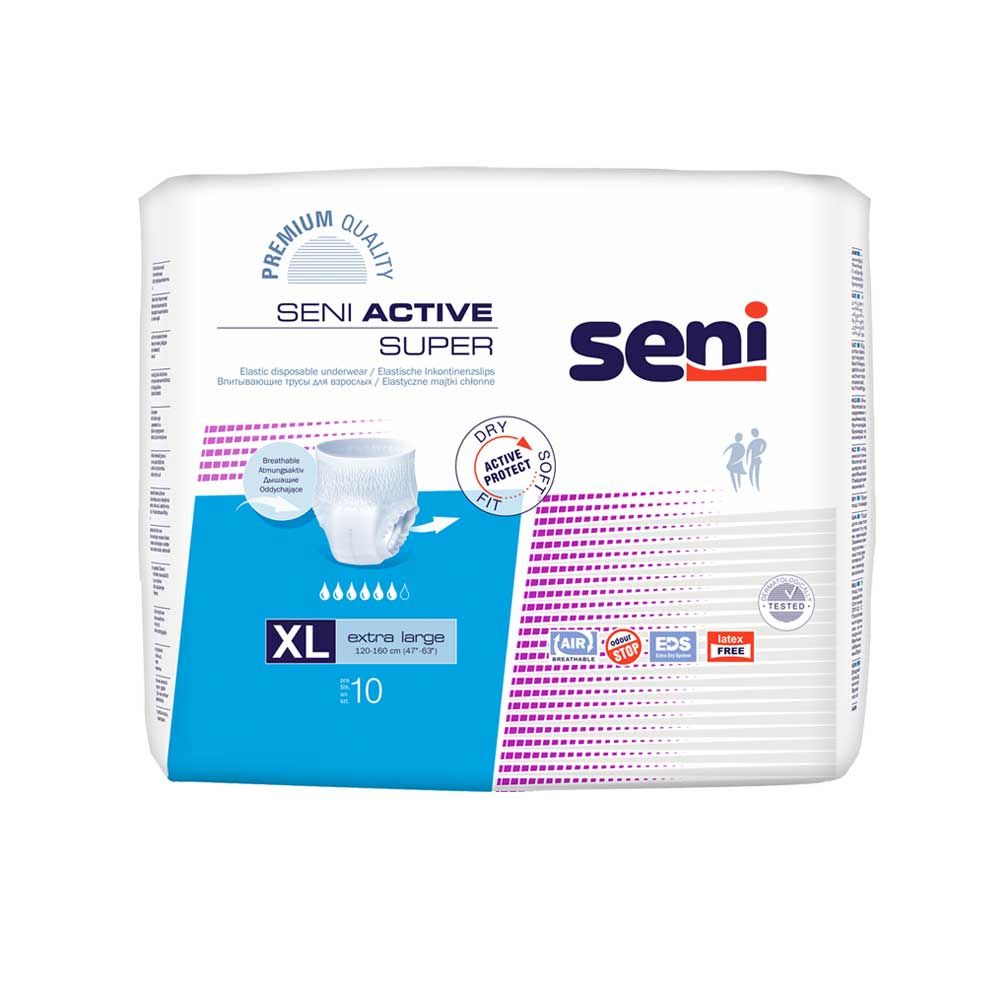 Seni Active Super Inkontinenzslips, aufreißbar, auslaufsicher, XL 10St